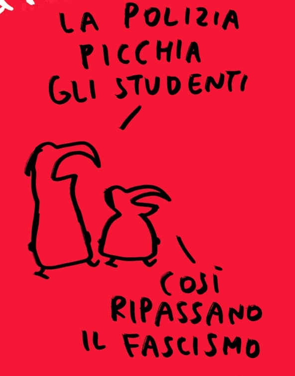 polizia e studenti